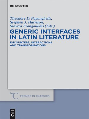 cover image of Generic Interfaces in Latin Literature